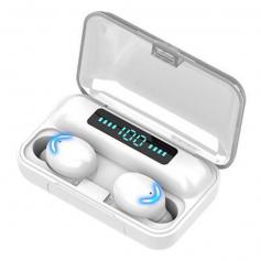 Zestaw słuchawkowy Bluetooth TWS 2000mah Bezprzewodowy zestaw słuchawkowy do ładowania Sportowy stereo Wodoodporny cyfrowy wyświetlacz Dotykowy zestaw słuchawkowy z mikrofonem Biały