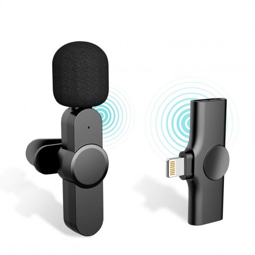 Micrófono Lavalier inalámbrico K3 One Drag Two para iPhone iPad, reducción  de ruido 2.4G, micrófono