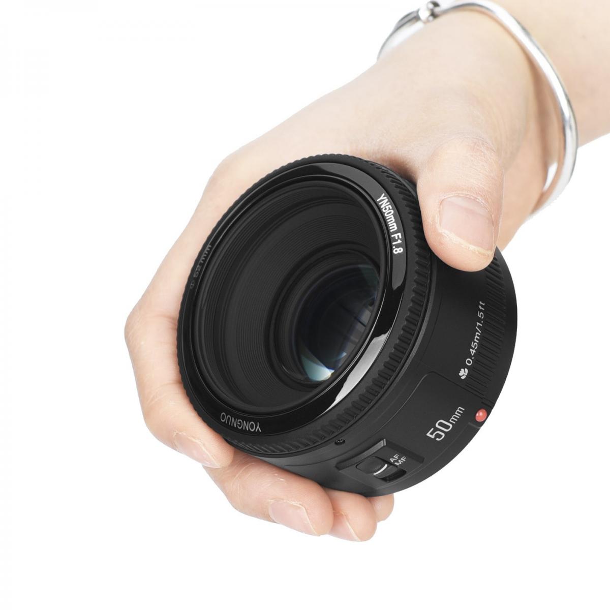 YN 50mm f/1.8 Standard Fixed Focus Lens Autofocus for Canon EF 