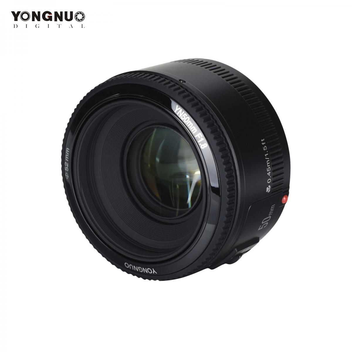 Yongnuo YN 50 mm f/1.8 standard objektiv med fast fokus autofokus for Canon EF-monterte EOS-kameraer