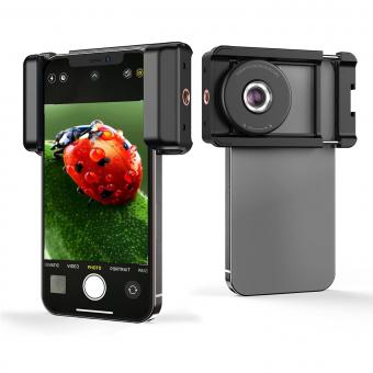 Lente macro del teléfono, microscopio 100x para Android / iphone, cámara en miniatura con bolsillo portátil CPL de luz led, compatible con accesorios para teléfonos inteligentes.