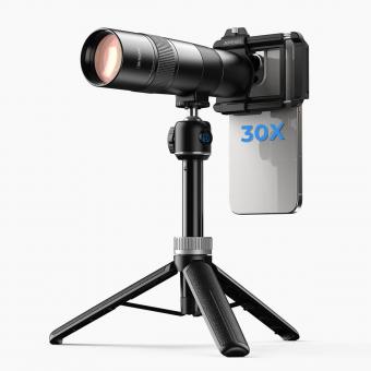 Obiettivo Telefono Teleobiettivo, Zoom Super 30X, Lunghezza focale di 720mm, Treppiede Incluso, Compatibile con Filtri da 46mm Kentfaith Obiettivo Telefono Teleobiettivo, Zoom Super 30X, Lunghezza focale di 720mm, Treppiede Incluso, Compatibile con Filtri da 46mm Kentfaith