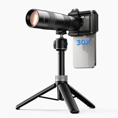Telefotoğraf Telefon Lens 30X Super Zoom 720mm Fokus Uzunluğu Tripod İçerisinde 46mm Filterler KentFaith