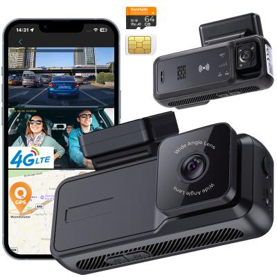 Dash Cam 4G LTE Frontale Interna, Visualizzazione Remota in Tempo Reale, Avviso Istantaneo tramite App, Modalità Parcheggio 24/7, GPS, Visione Notturna IR 1080P Kentfaith