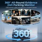 4 Canale Dash Cam, Vista a 360°, 2K Anteriore 1080P Posteriore Interno Sinistro Destro Telecamera Auto, Visione Notturna IR, WDR, WiFi 5G, Modalità Parcheggio 24H, G-Sensor, Cavo OBD Incluso, Kentfaith