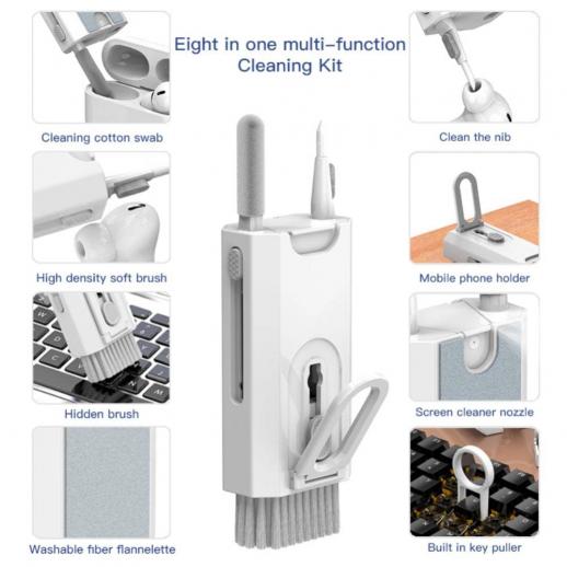 Kit de nettoyage 8 en 1, kit de nettoyage électronique multifonctionnel  outil de brosse de nettoyage pour Airpod Pro/clavier/écouteurs/MacBook/écouteurs/écouteurs/iPad/iPhone  - K&F Concept
