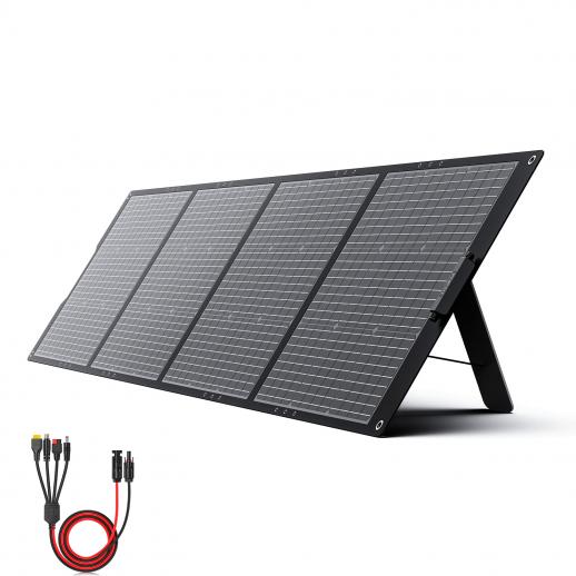 Panneau solaire portable 200w pour la centrale électrique, chargeur solaire  pliable 24V avec support réglable, connecteur