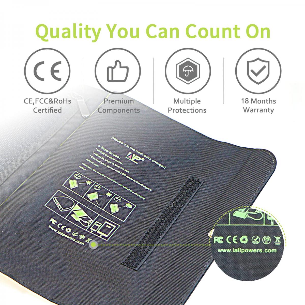 10W Solarpanel Für Ring Kamera - IP65 Wasserdicht Mit 360° Halterung