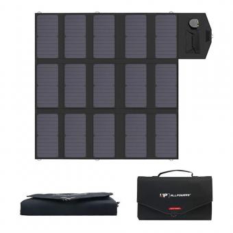 Panneau solaire portable 100W (double USB 5V avec sortie 18V DC) chargeur solaire monocristallin pour ordinateur portable, générateur, panneau solaire pliable pour batterie 12V voiture, bateau, camping-car