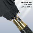 Windproof Umbrella, 53.5in Arc Canopy for 2, with 10 Fiberglass Ribs, Auto Open & Close, One-shake Dry, Kentfaith