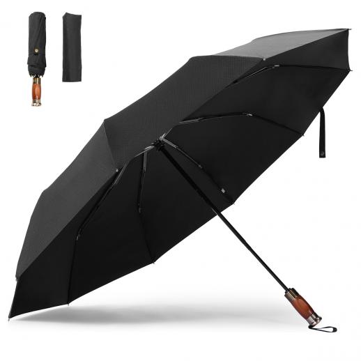 Windproof Umbrella, 53.5in Arc Canopy for 2, with 10 Fiberglass Ribs, Auto Open & Close, One-shake Dry, Kentfaith