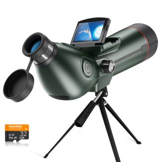 Spektiv mit Stativ Vogelbeobachtung Monokulares Teleskop mit Kamera 4K-Video 30MP-Foto 3-Zoll-Display für Mond und Sterne Kentfaith