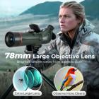 Spotting Scope para Observação de Aves Telescópio com Vídeo 4K Foto 30MP Tela 3in para Lua Estrela Kentfaith