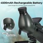 Spotting Scope para Observação de Aves Telescópio com Vídeo 4K Foto 30MP Tela 3in para Lua Estrela Kentfaith