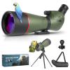 20-60x80 Spotting Scope with Tripod & Phone Adapter, FMC Lens with BAK4 Prism, for Bird Watching, Hunting, Target Shooting, Wildlife Observation, Kentfaith