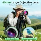 20-60x80 Spotting Scope with Tripod & Phone Adapter, FMC Lens with BAK4 Prism, for Bird Watching, Hunting, Target Shooting, Wildlife Observation, Kentfaith