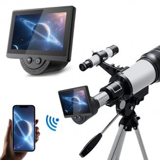 Telescope Electronic Eyepiece with 4.3in Screen, WiFi Live Stream, Capture 1080P Photos & Videos, Rechargeable, Kentfaith