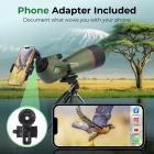 20-60x80 Spotting Scope with 4.3" Electronic Eyepiece Camera & 1.96m Tripod, FMC Lens with BAK4 Prism, for Bird Watching, Hunting, Target Shooting, Wildlife Observation, Kentfaith