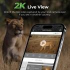 4G Cellular Trail Camera Solar, 2K 360° Utsikt Live Streaming, Bevegelsesaktivert Nattesyn IP66, Kentfaith