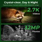 4G Cellular Trail Camera, 2.7K Video 32MP Bilder med sanntidsvarsler, 0,3S utløsertid, 65ft nattsyn, IP66 vanntett, Kentfaith