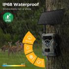 4G Trail Camera with Live Feed, 1080P Videos, 36MP Photos, 3W Solar Panel, 0.3s Fast Trigger, 65ft Night Vision, IP68 Waterproof, Kentfaith