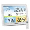 Weather Station Wireless Indoor Outdoor Home Weather Stations with Atomic Clock, Digital Weather Thermometer, Temperature Humidity Monitor Weather Forecast Stations with Moon Phase