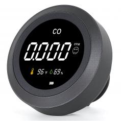 Kohlenmonoxid-Detektoren Tragbarer Temperaturdetektor/Feuchtigkeitssensor/Luftqualitätsmesser Rauch CO Gasmonitor [3 in 1] Alarm für Home Schlafzimmer Büro im Auto Camping Indoor Outdoor