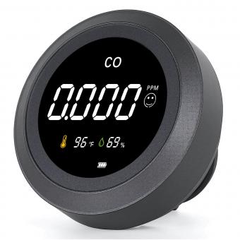 Détecteur de monoxyde de carbone détecteur de température portable / capteur d'humidité / qualité de l'air Smoke CO Gas Monitor [3 en 1] Home chambre Bureau dans la voiture Camping intérieur extérieur alarme