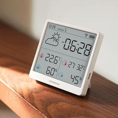Monitor wilgotności i temperatury z wyświetlaczem 4,3 cali 4 miesiące udostępniane przez baterię wewnątrz i na zewnątrz KentFaith