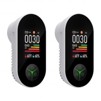 4-In-1 Carbon Monoxide & Gas Detector Plug In, with Temperature & Humidity Monitor, Kentfaith