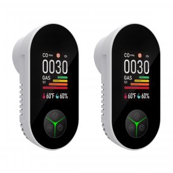 4-In-1 Carbon Monoxide & Gas Detector Plug In, with Temperature & Humidity Monitor, Kentfaith