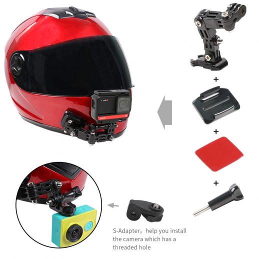 Support de mentonnière pour casque de moto, accessoire pour GoPro fore8, 7,  5, 4, Yi 360 ONE R, caméra de sport d'action, support intégral - AliExpress