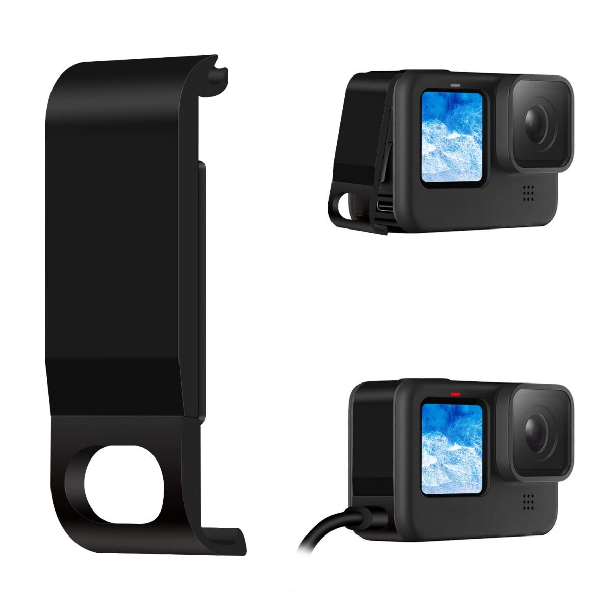 Couvercle de batterie de remplacement pour Gopro Hero 10/9 noir, accessoire  Vlog de porte latérale d'alimentation USB pour une caméra d'action gopro -  K&F Concept