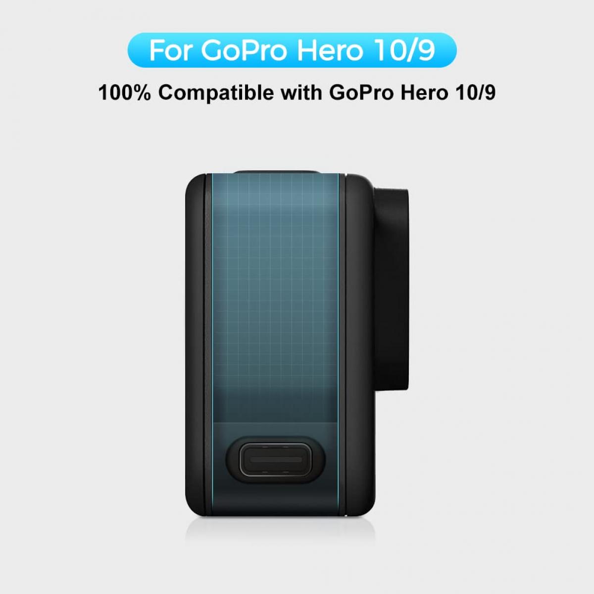 Couvercle Latéral De Batterie Rabattable Pour GoPro Hero 12, 11, 10, 9,  Couvercle De Porte De Batterie Amovible Noir, Port De Boîtier De Chargement  De