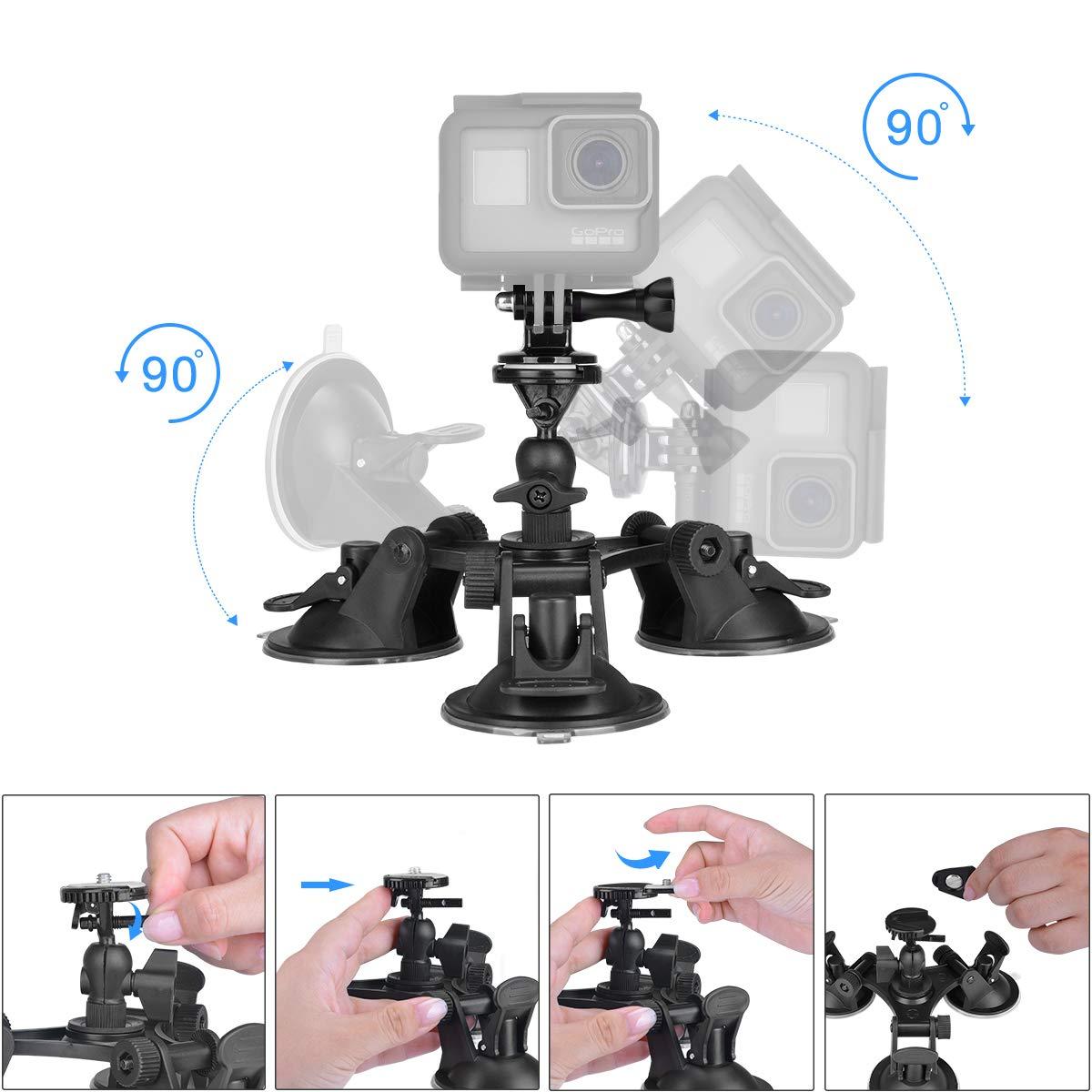 GoPro 3 cup Action Camera Sucker Mount Action Camera - K&F Concept