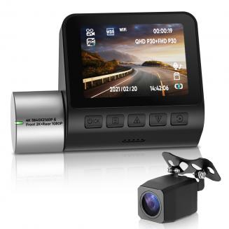 4K Wireless & Wired Android Auto Dash Cam With ADAS, GPS, AUX, 24h