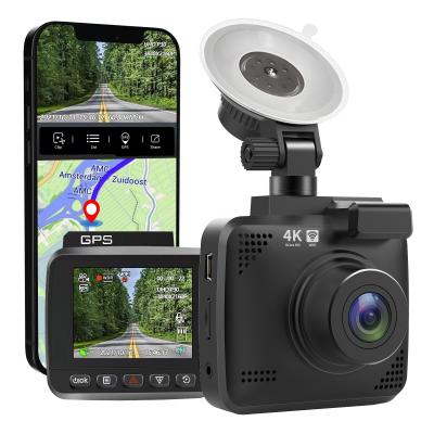V53 3.0 Pulgadas IPS 4K HD Grabador de Coche con ángulo de Grabación 170° con Sensor G, GPS, WiFi, Grabación en Bucle, Monitorización de Aparcamiento, Visión Nocturna (4K @3840*2160P)
