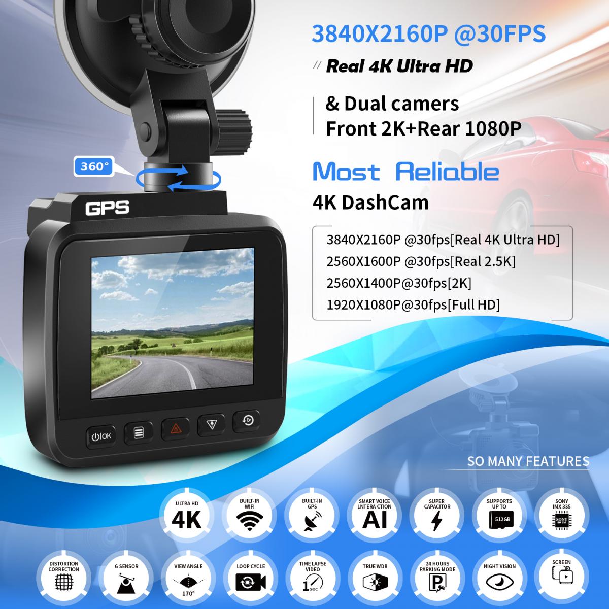 1080P Dual Kamera HD Nachtsicht WiFi Auto Dash Cam Fahrrekorder