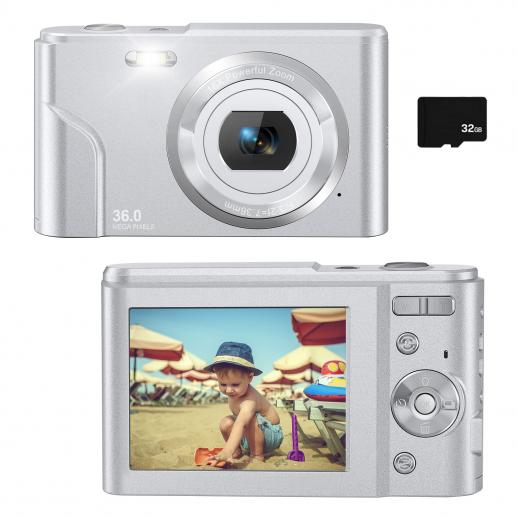 Appareil photo pour enfants avec mise au point automatique 48MP avec carte  de 32 Go Caméra