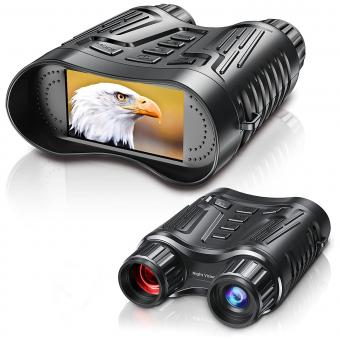 Gafas de visión nocturna NV2180 4K HD IR, pantalla TFT de 3,2", batería recargable integrada de 2600 maz, zoom digital de 8x, para caza, camping, viajes, vigilancia