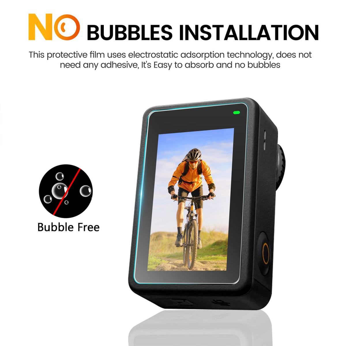 Supfoto Osmo Action 3 Proteggi Schermo per DJI Osmo Action 3 Accessori, Pellicola Proteggi Schermo in Vetro Temperato 9H + Proteggi Obiettivo per DJI Osmo 3 Doppio Schermo [6 Pezzi]