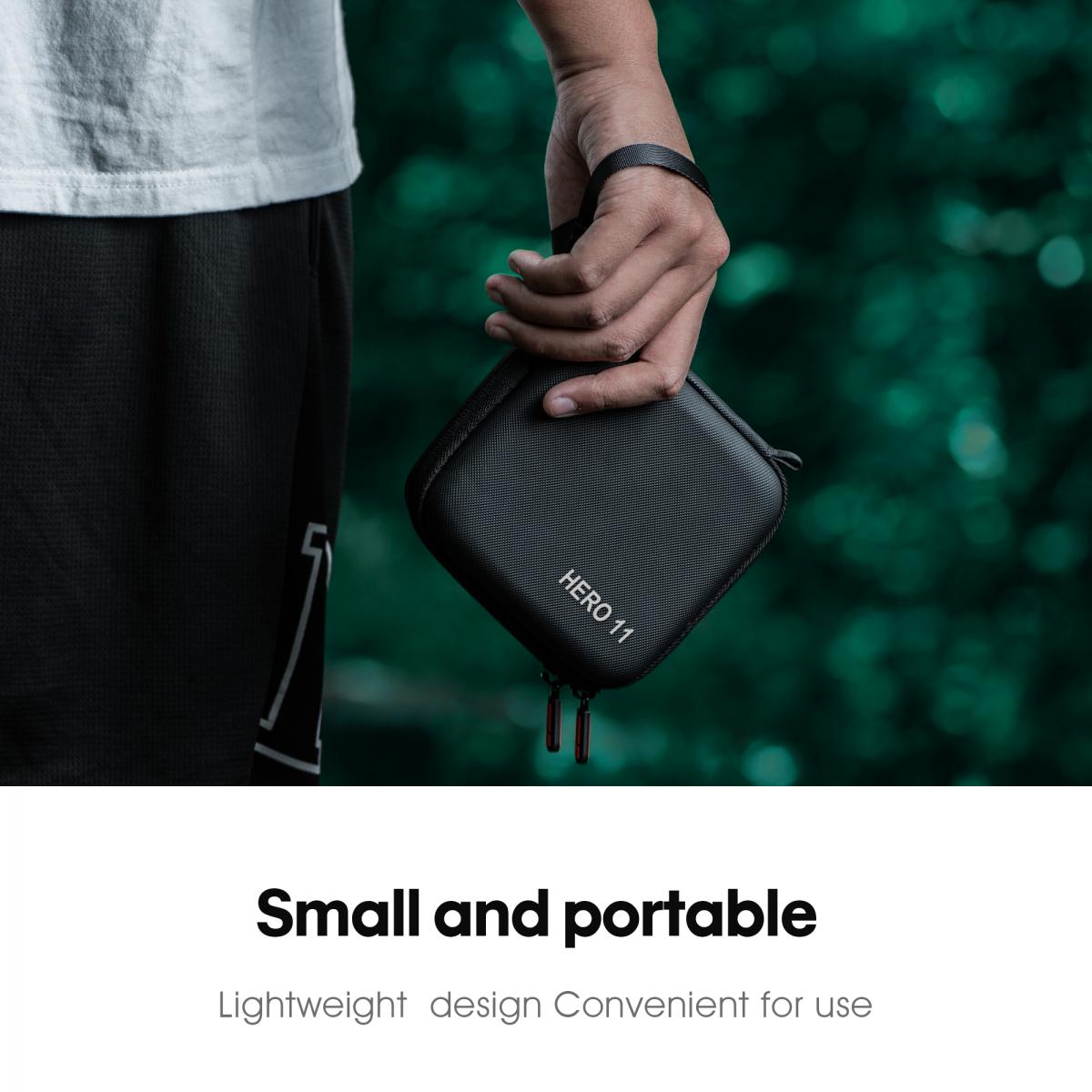 GoPro Handy Case for Hero 11/10/9/8, Hero7 Black, 6, 5, 4, 3+, 3, Hero (2018) Aksiyon Kamerası ve GoPro Aksesuarları için Karabina Çanta
