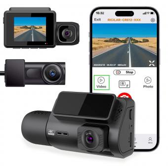 REDTIGER Dash Cam Front and Rear, 4K/2.5K Full HD Dash Camera with 3.18''  LCD Display, Dashcam with Night Vision, G-Sensor, Loop Recording, Vehicle