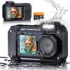 Waterdichte Digitale Camera 4K Dual-Screen Selfi(O