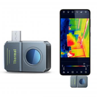 Caméra thermique Android 256 * 192 pixels infrarouges 25hz taux de rafraîchissement ± 2 ℃ précision