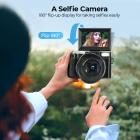 5K Fotocamera Digitale per Principianti 8X Zoom Ottico Schermo a Ribalta per Selfie con Treppiede e Custodia EVA Kentfaith