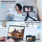 5K Fotocamera Digitale per Principianti 8X Zoom Ottico Schermo a Ribalta per Selfie con Treppiede e Custodia EVA Kentfaith