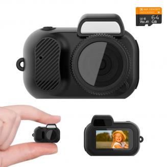 Mini Digital Camera 1080P Keychain Camera 0.96in for Kids Students Travelers