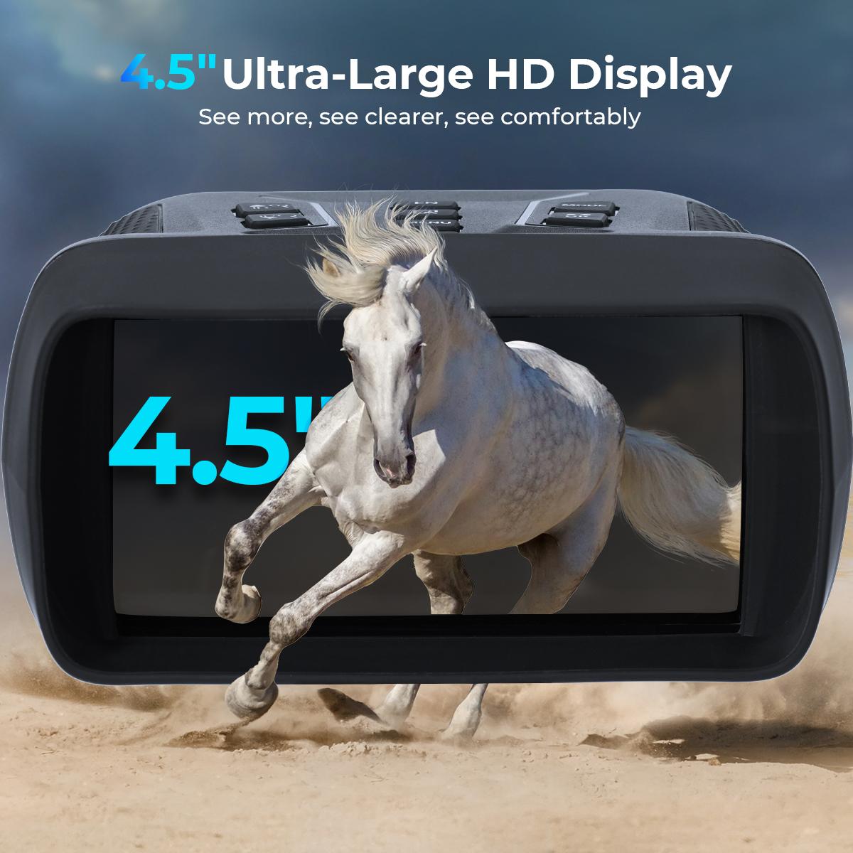 Lunette De Vision Nocturne, Montage Sur Casque 4K Avec Zoom 8X, Enregistrement Vidéo Infrarouge, Visibilité Jusqu'à 600 Mètres, Lampe Tactique, Lunettes Mains Libres Pour La Chasse Et L'utilisation En