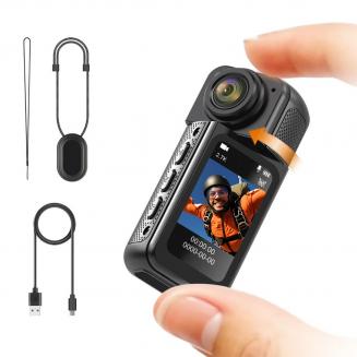 Mini Fotocamera 2.7K con Obiettivo Rotante a 180° Corpo Magnetico Indossabile Kentfaith